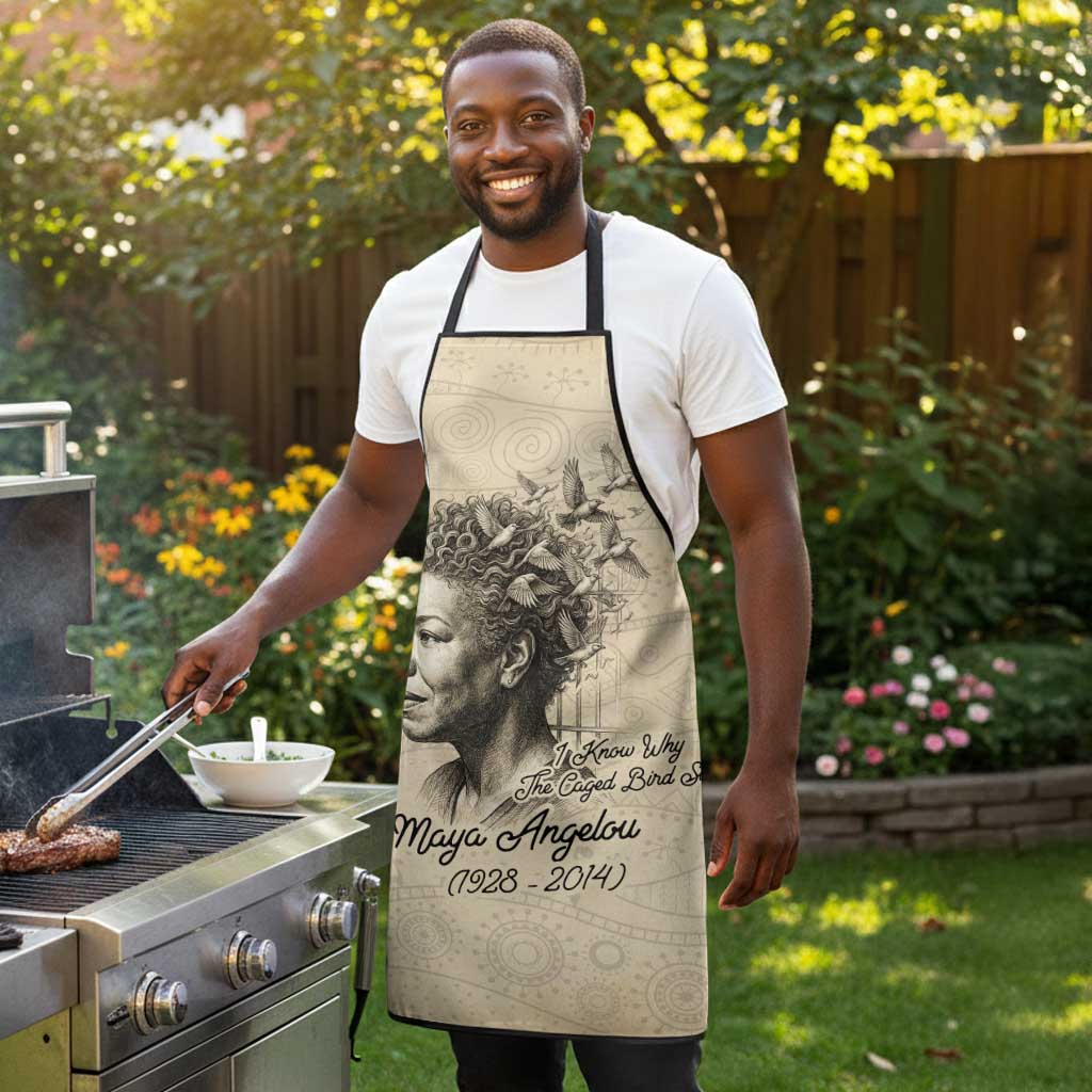 Maya Angelou Apron I Know Why The Caged Bird Sings - African Pride
