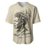 Maya Angelou Baseball Jersey I Know Why The Caged Bird Sings - African Pride