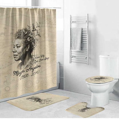 Maya Angelou Bathroom Set I Know Why The Caged Bird Sings - African Pride