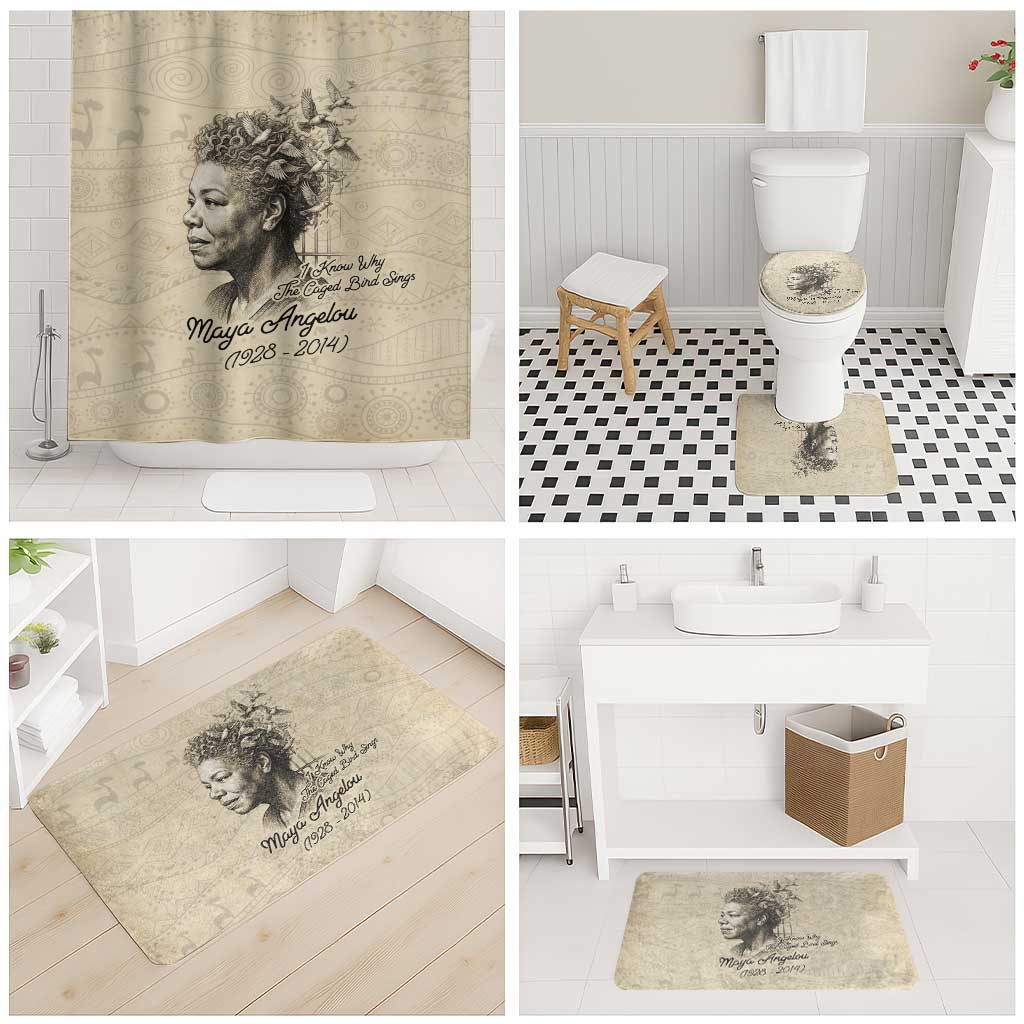 Maya Angelou Bathroom Set I Know Why The Caged Bird Sings - African Pride