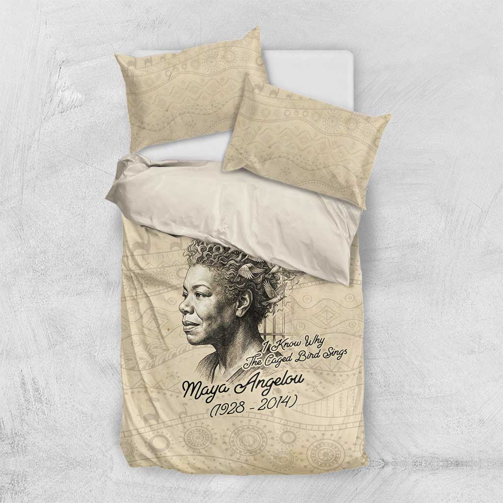 Maya Angelou Bedding Set I Know Why The Caged Bird Sings - African Pride