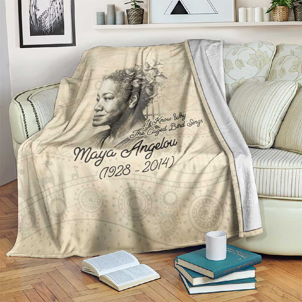 Maya Angelou Blanket I Know Why The Caged Bird Sings - African Pride