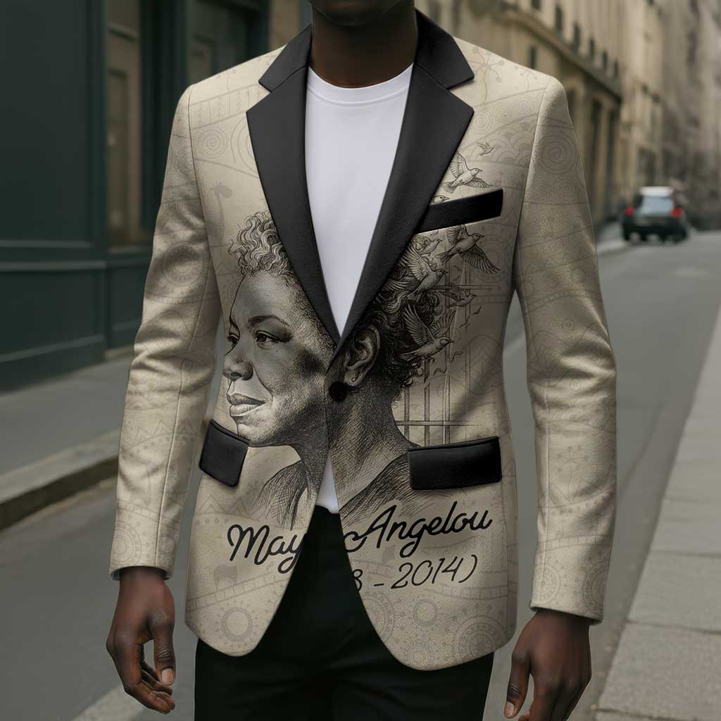 Maya Angelou Blazer I Know Why The Caged Bird Sings - African Pride