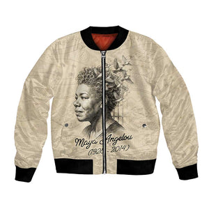 Maya Angelou Bomber Jacket I Know Why The Caged Bird Sings - African Pride