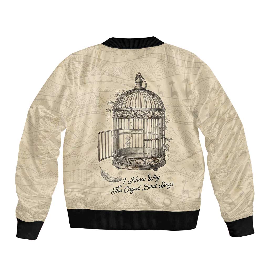 Maya Angelou Bomber Jacket I Know Why The Caged Bird Sings - African Pride