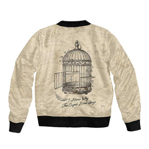 Maya Angelou Bomber Jacket I Know Why The Caged Bird Sings - African Pride