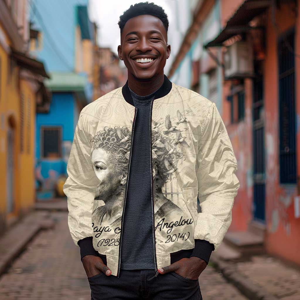 Maya Angelou Bomber Jacket I Know Why The Caged Bird Sings - African Pride