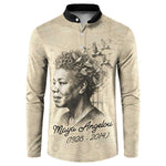 Maya Angelou Button Sweatshirt I Know Why The Caged Bird Sings