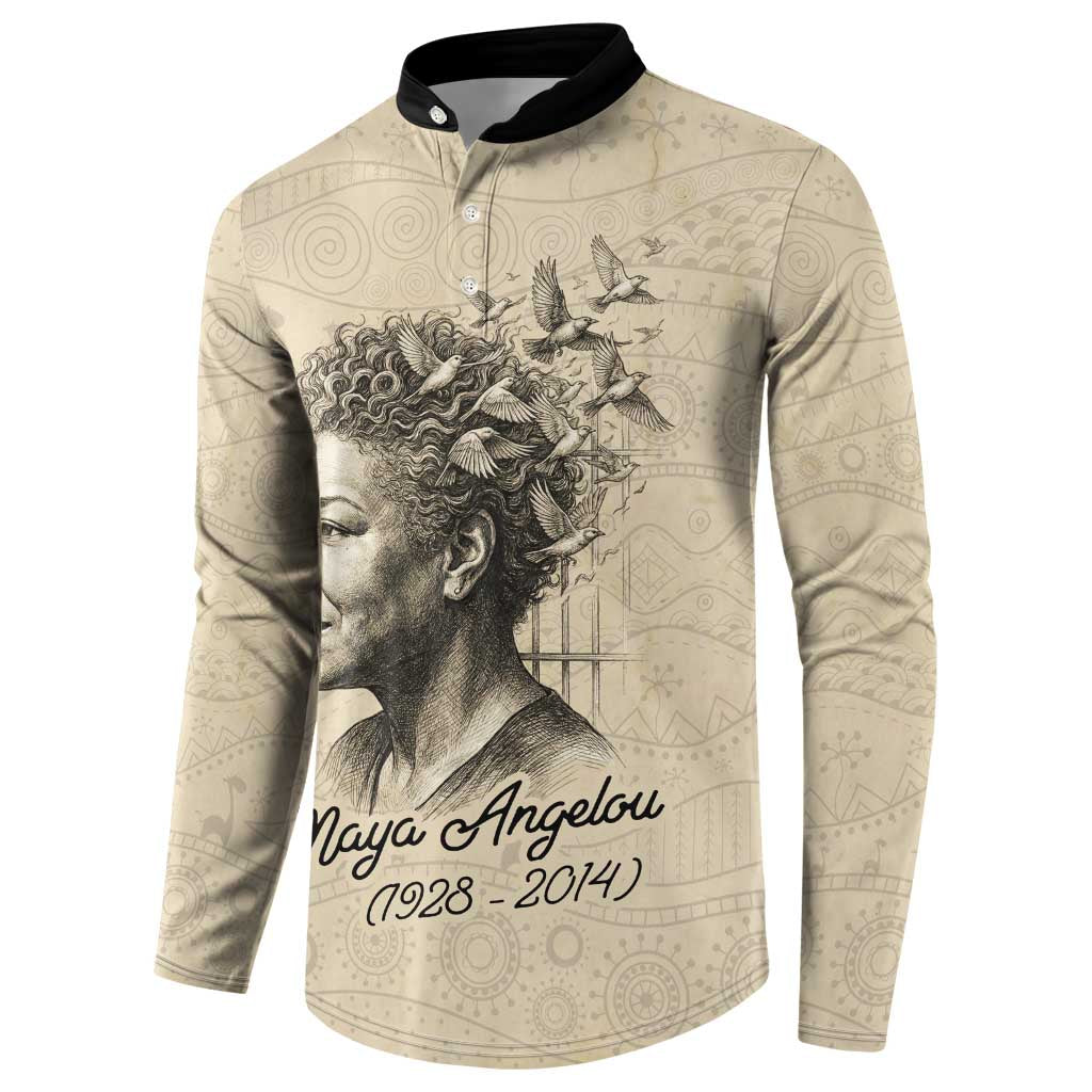 Maya Angelou Button Sweatshirt I Know Why The Caged Bird Sings
