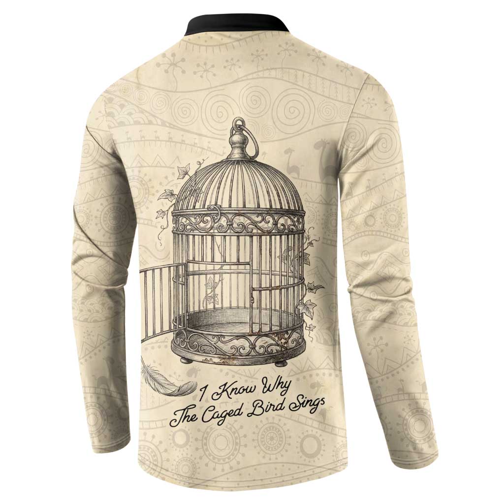 Maya Angelou Button Sweatshirt I Know Why The Caged Bird Sings