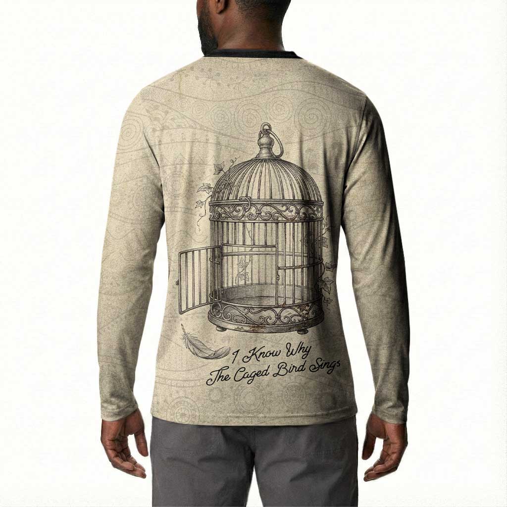 Maya Angelou Button Sweatshirt I Know Why The Caged Bird Sings