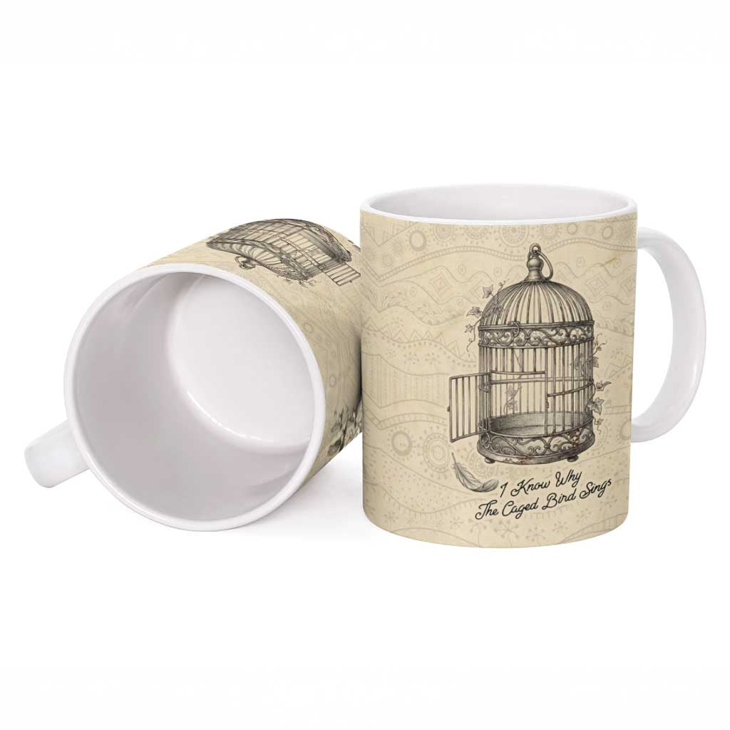Maya Angelou Ceramic Mug I Know Why The Caged Bird Sings - African Pride