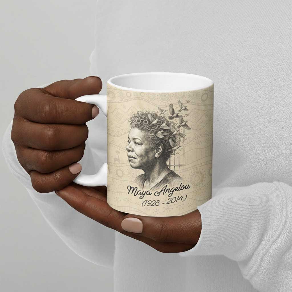 Maya Angelou Ceramic Mug I Know Why The Caged Bird Sings - African Pride