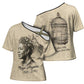 Maya Angelou Cross Shoulder Shirt I Know Why The Caged Bird Sings - African Pride
