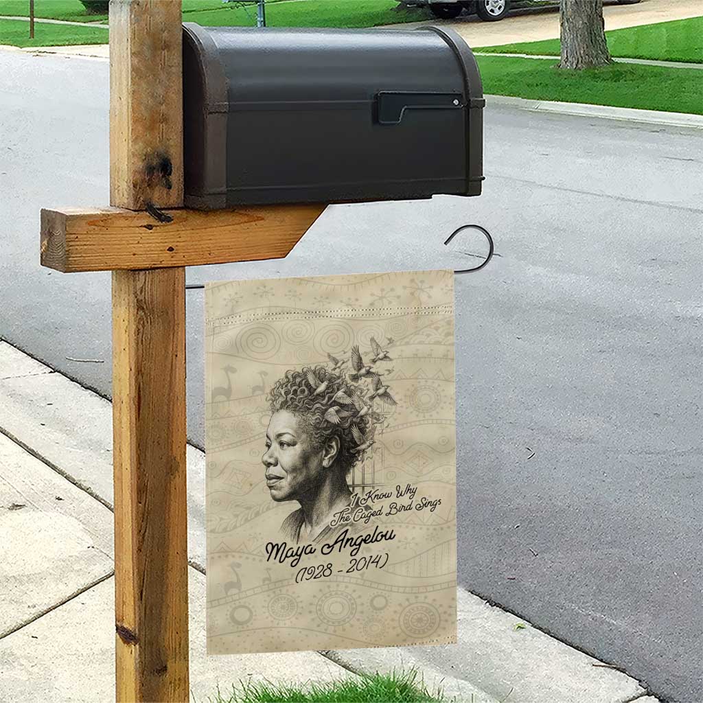 Maya Angelou Garden Flag I Know Why The Caged Bird Sings - African Pride