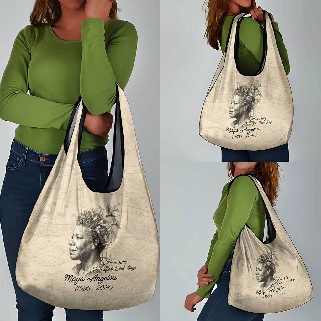 Maya Angelou Grocery Bag I Know Why The Caged Bird Sings - African Pride