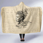 Maya Angelou Hooded Blanket I Know Why The Caged Bird Sings - African Pride
