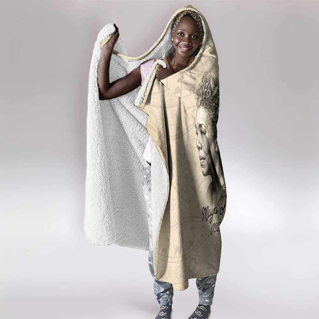 Maya Angelou Hooded Blanket I Know Why The Caged Bird Sings - African Pride
