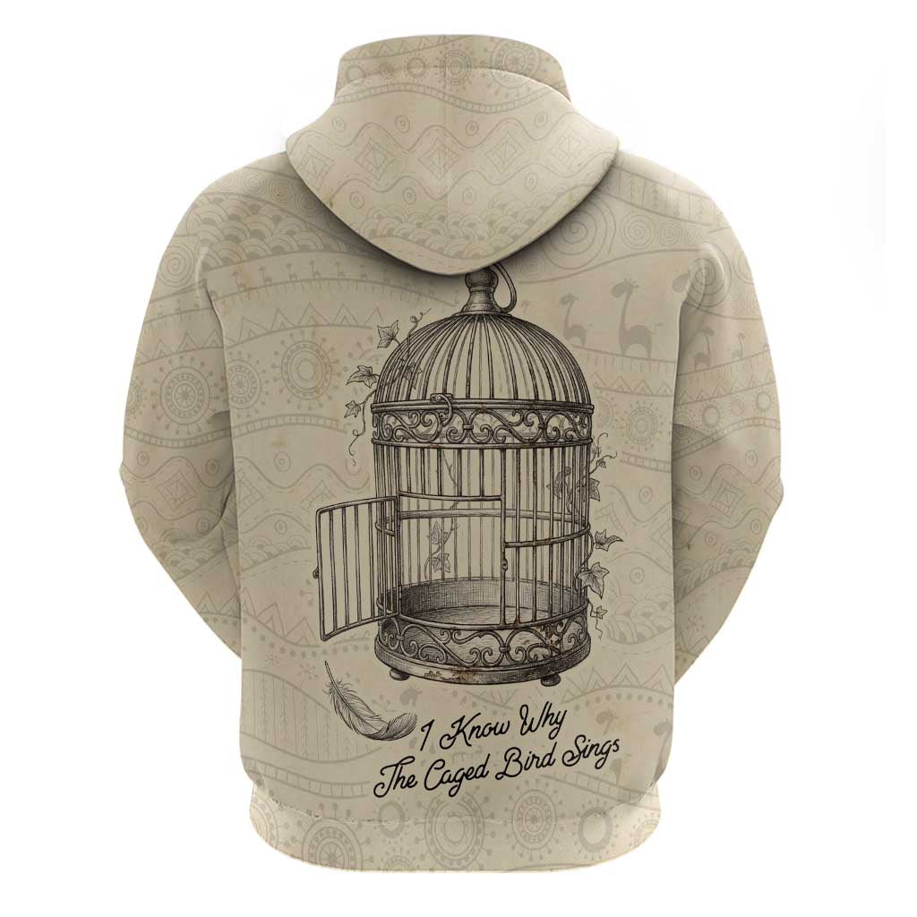 Maya Angelou Hoodie I Know Why The Caged Bird Sings - African Pride