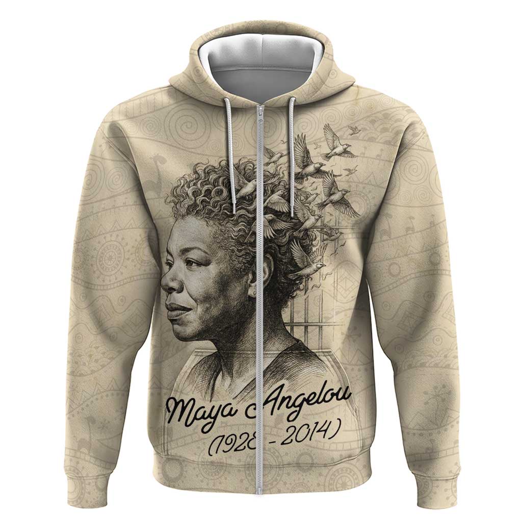 Maya Angelou Hoodie I Know Why The Caged Bird Sings - African Pride