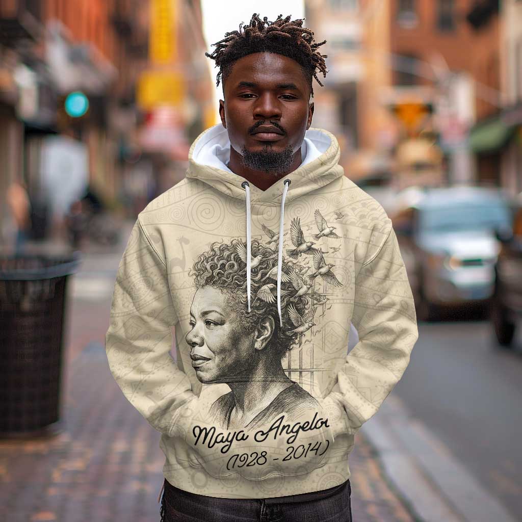 Maya Angelou Hoodie I Know Why The Caged Bird Sings - African Pride