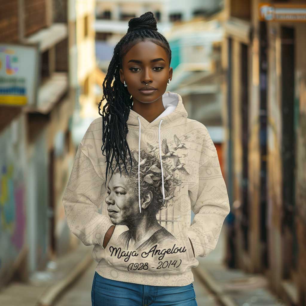 Maya Angelou Hoodie I Know Why The Caged Bird Sings - African Pride