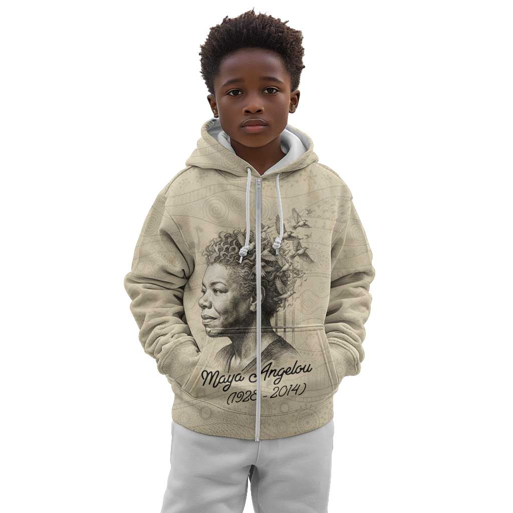 Maya Angelou Kid Hoodie I Know Why The Caged Bird Sings - African Pride