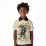 Maya Angelou Kid Polo Shirt I Know Why The Caged Bird Sings - African Pride