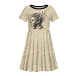Maya Angelou Kid Short Sleeve Dress I Know Why The Caged Bird Sings - African Pride
