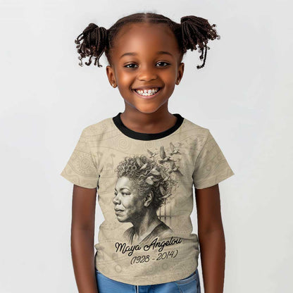Maya Angelou Kid T shirt I Know Why The Caged Bird Sings - African Pride