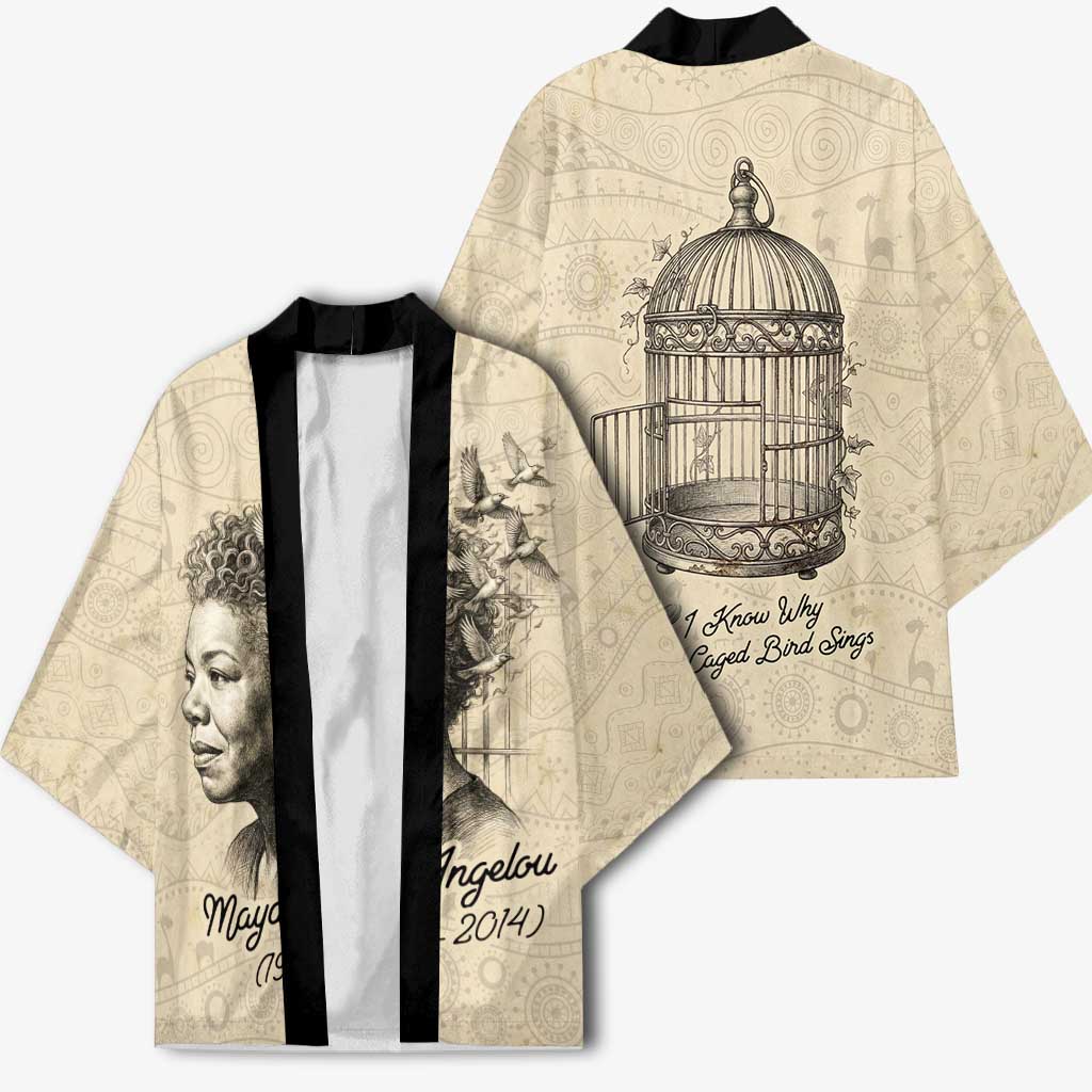 Maya Angelou Kimono I Know Why The Caged Bird Sings - African Pride