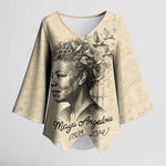 Maya Angelou Kimono Sleeve Blouse I Know Why The Caged Bird Sings - African Pride