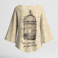 Maya Angelou Kimono Sleeve Blouse I Know Why The Caged Bird Sings - African Pride