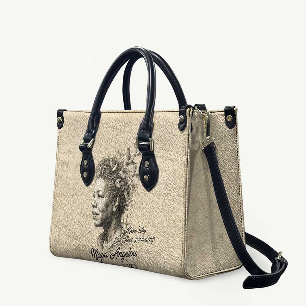 Maya Angelou Leather Bag I Know Why The Caged Bird Sings - African Pride