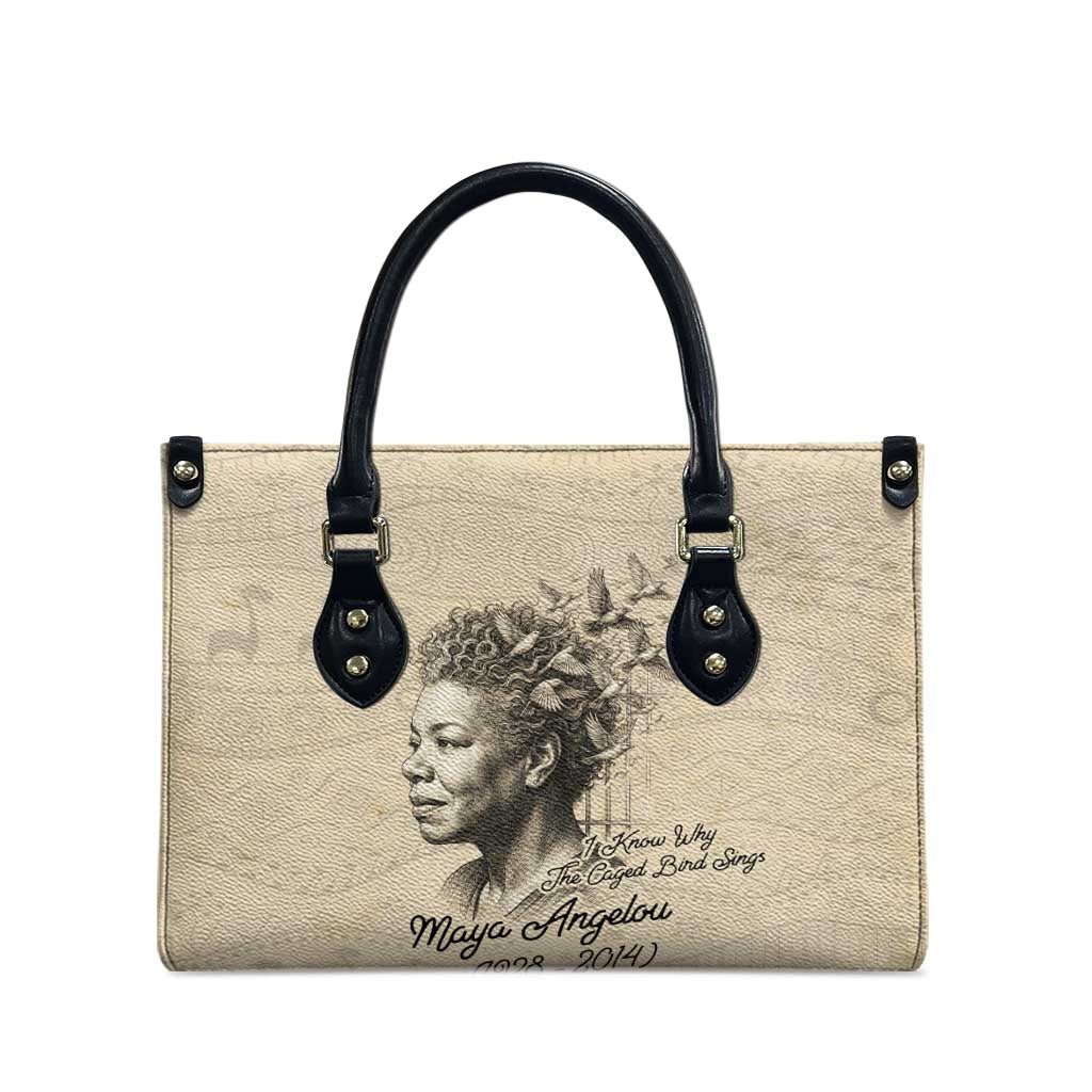 Maya Angelou Leather Bag I Know Why The Caged Bird Sings - African Pride