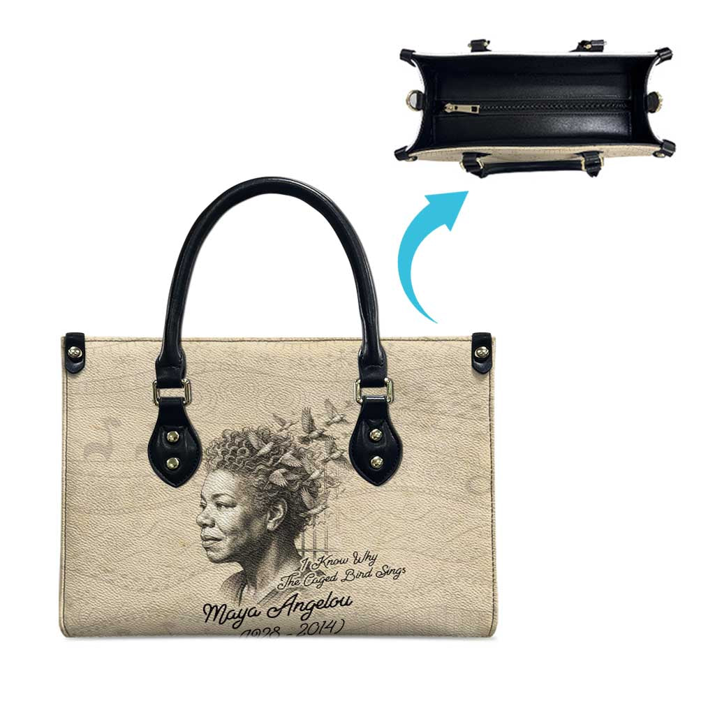 Maya Angelou Leather Bag I Know Why The Caged Bird Sings - African Pride