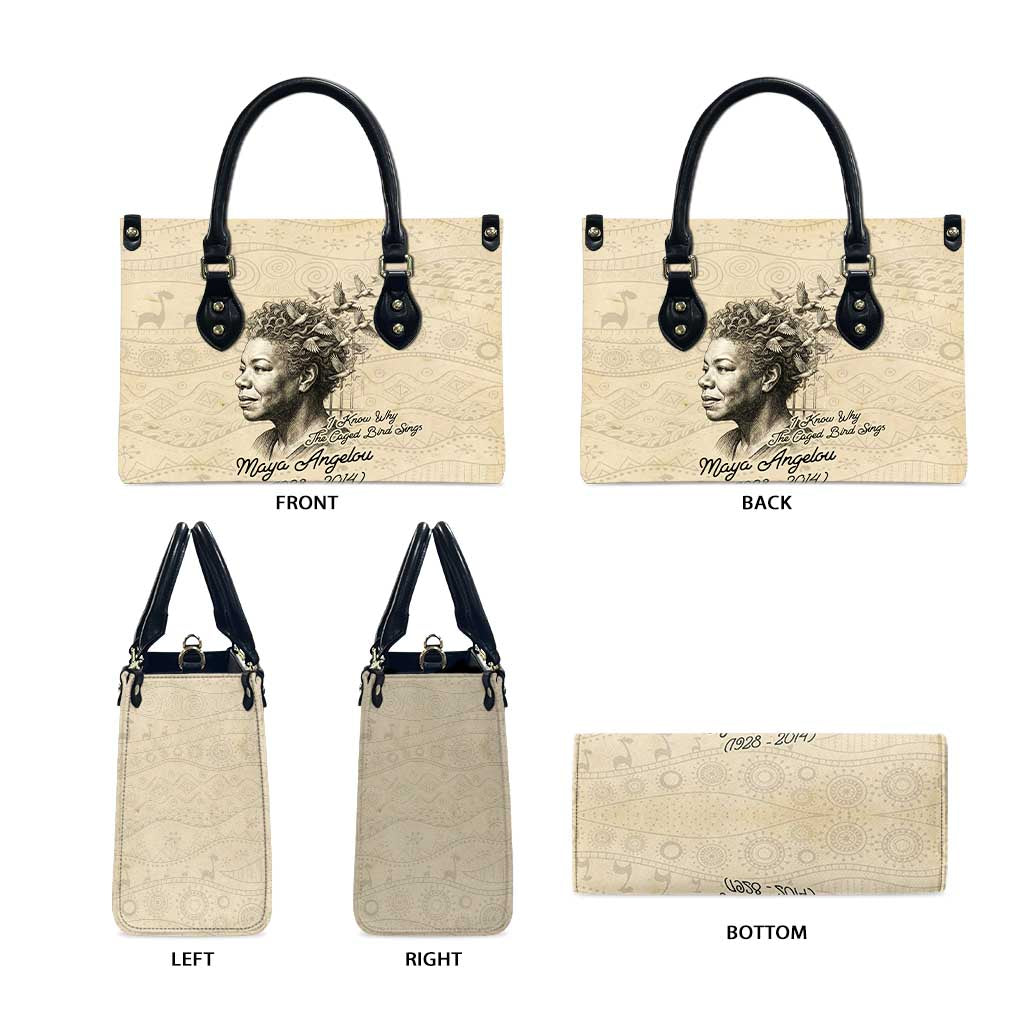 Maya Angelou Leather Bag I Know Why The Caged Bird Sings - African Pride