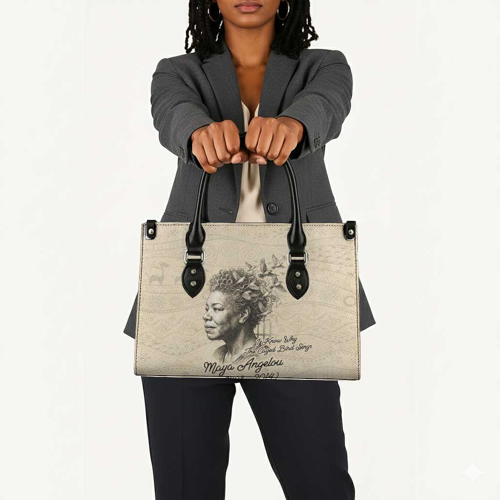 Maya Angelou Leather Bag I Know Why The Caged Bird Sings - African Pride