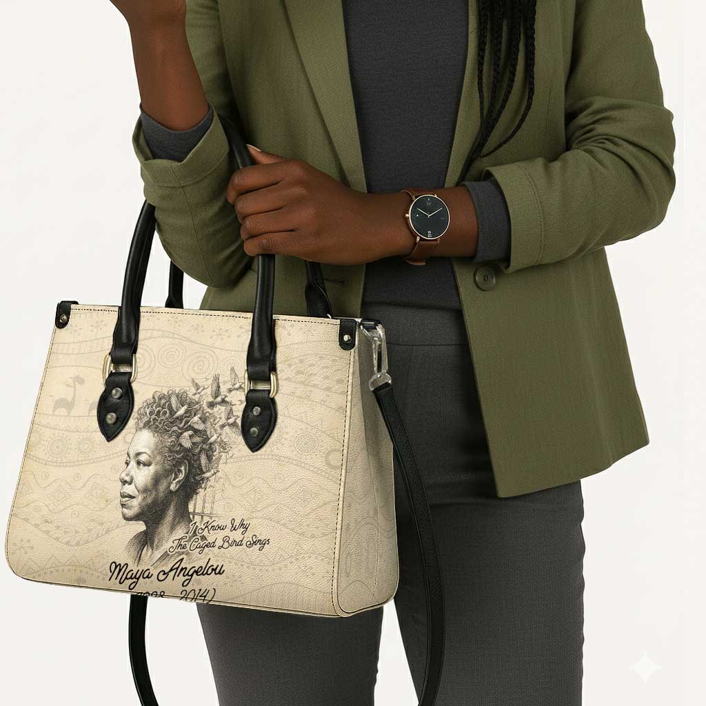 Maya Angelou Leather Bag I Know Why The Caged Bird Sings - African Pride