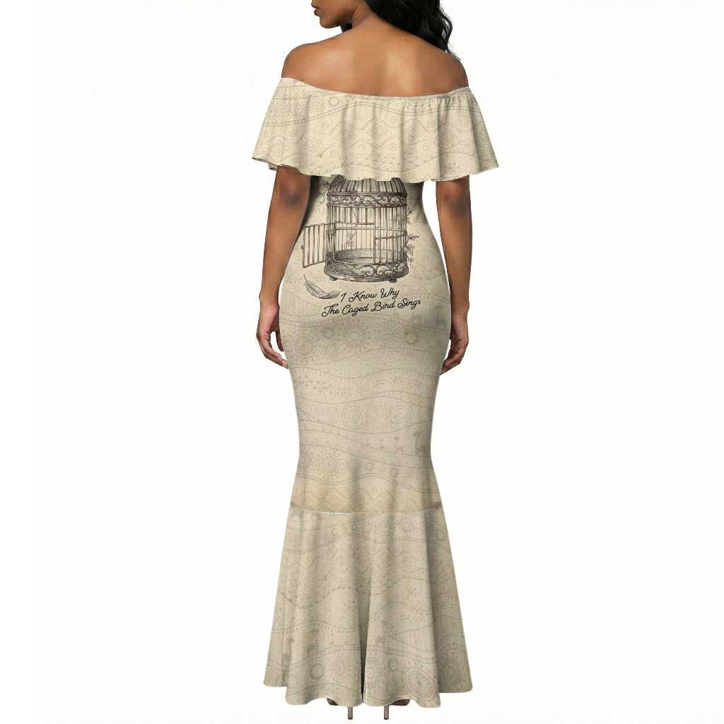 Maya Angelou Mermaid Dress I Know Why The Caged Bird Sings - African Pride