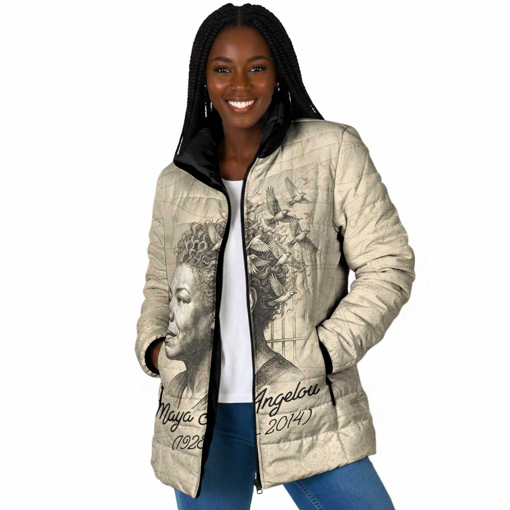 Maya Angelou Padded Jacket I Know Why The Caged Bird Sings - African Pride