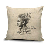 Maya Angelou Pillow Cover I Know Why The Caged Bird Sings - African Pride