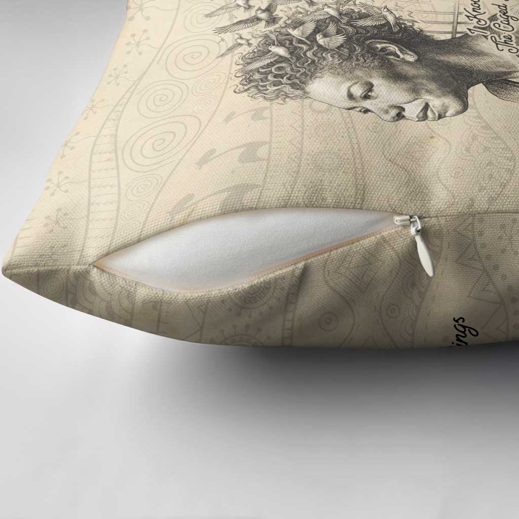 Maya Angelou Pillow Cover I Know Why The Caged Bird Sings - African Pride