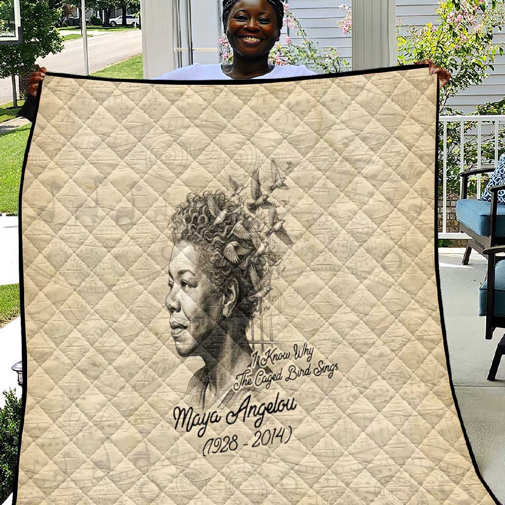 Maya Angelou Quilt I Know Why The Caged Bird Sings - African Pride