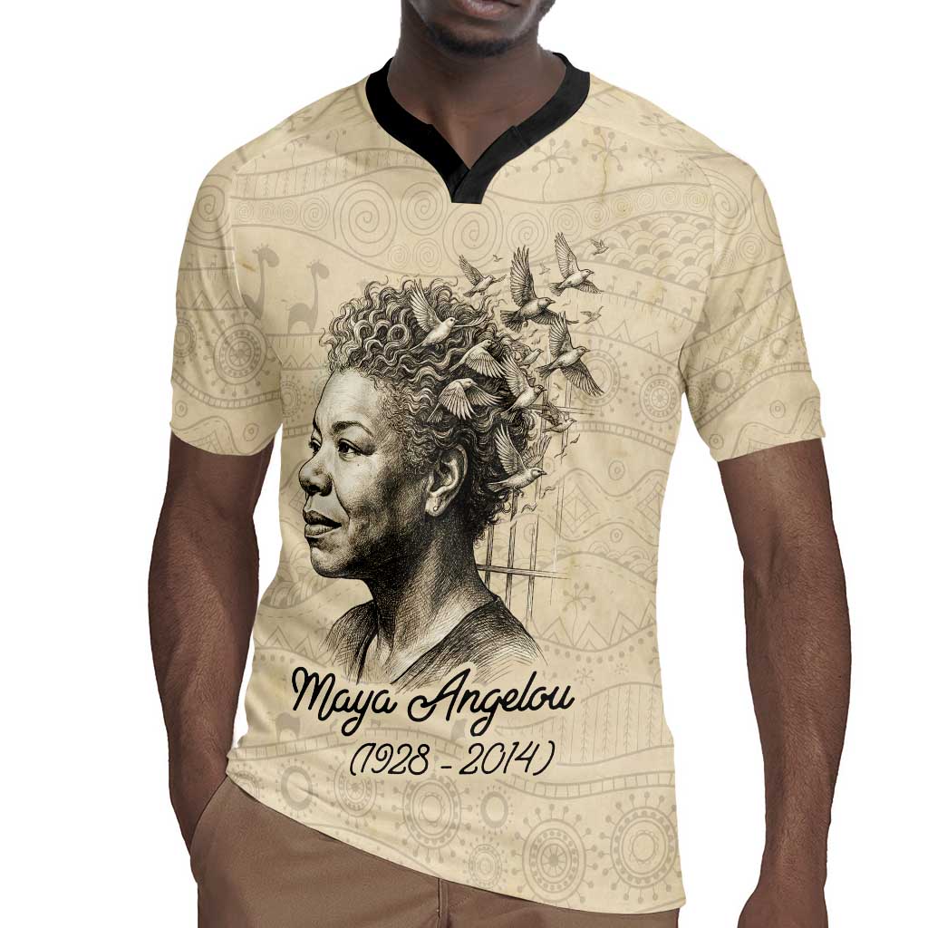 Maya Angelou Rugby Jersey I Know Why The Caged Bird Sings - African Pride