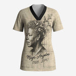 Maya Angelou Scrub Top I Know Why The Caged Bird Sings - African Pride