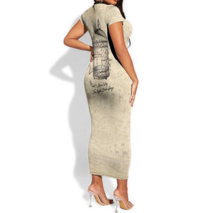 Maya Angelou Short Sleeve Bodycon Dress I Know Why The Caged Bird Sings - African Pride
