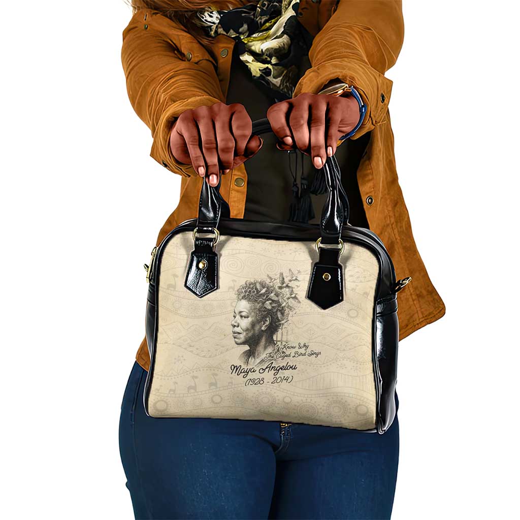 Maya Angelou Shoulder Handbag I Know Why The Caged Bird Sings - African Pride
