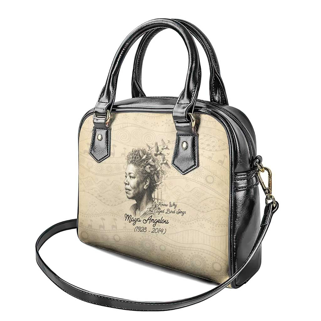 Maya Angelou Shoulder Handbag I Know Why The Caged Bird Sings - African Pride