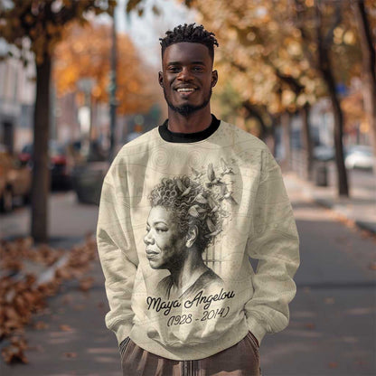 Maya Angelou Sweatshirt I Know Why The Caged Bird Sings - African Pride